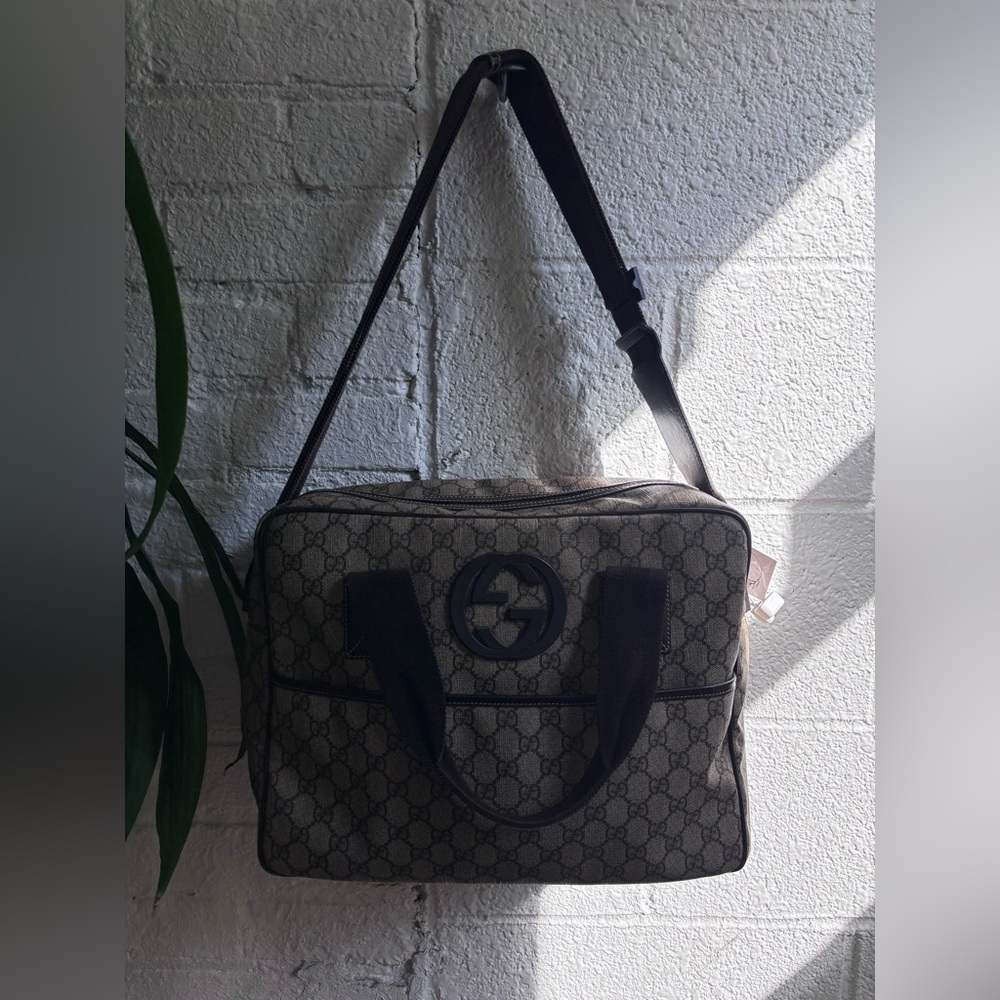 Gucci GG Plus Monogram Interlocking G Briefcase - image 1
